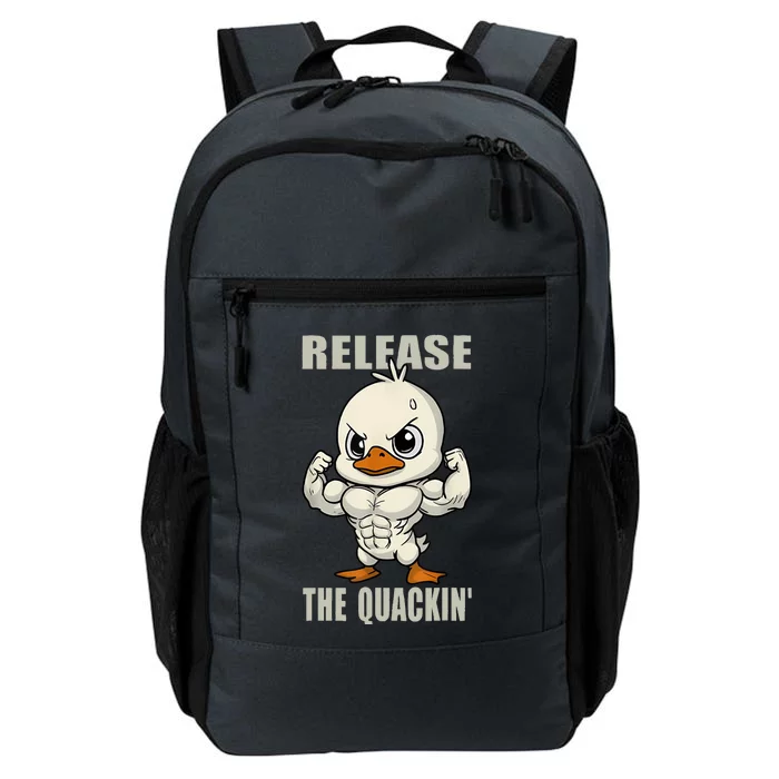 Release The Quackin Duck Gym Weightlifting Bodybuilder Daily Commute Backpack