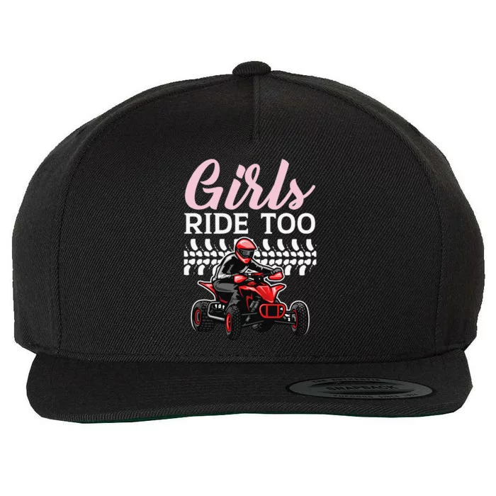 Ride Too Quad Princess Quad Bike Offroading ATV Wool Snapback Cap