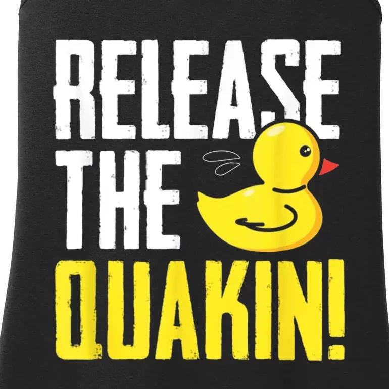 Release The Quackin! Graphic Rubber Duck Ladies Essential Tank