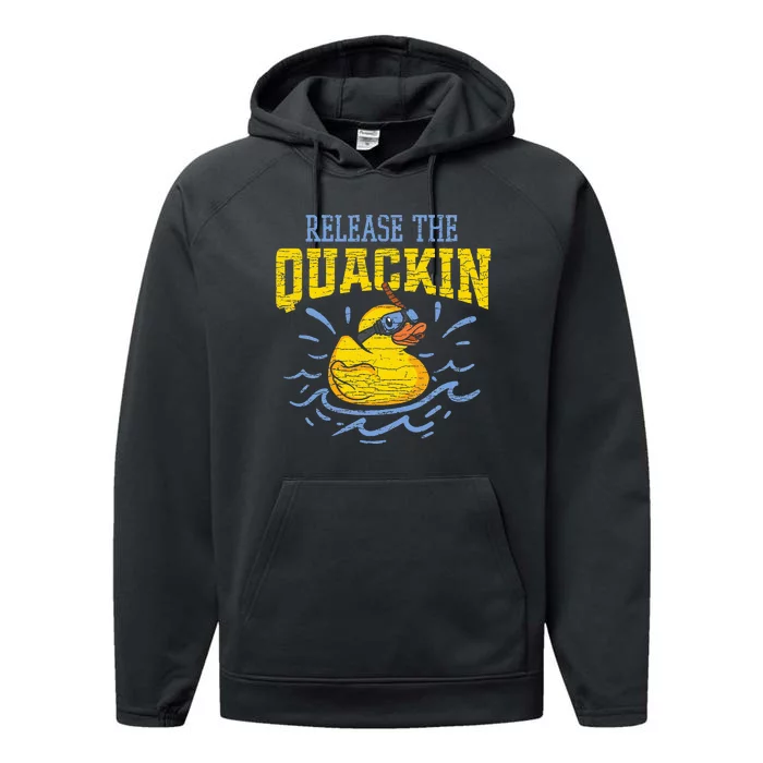 Release The Quackin Rubber Duck Performance Fleece Hoodie