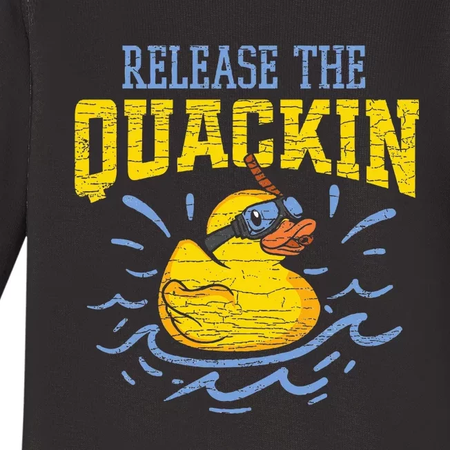 Release The Quackin Rubber Duck Baby Long Sleeve Bodysuit