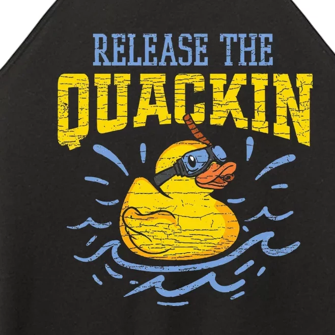 Release The Quackin Rubber Duck Women’s Perfect Tri Rocker Tank