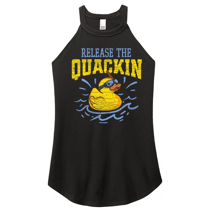 Release The Quackin Rubber Duck Women’s Perfect Tri Rocker Tank