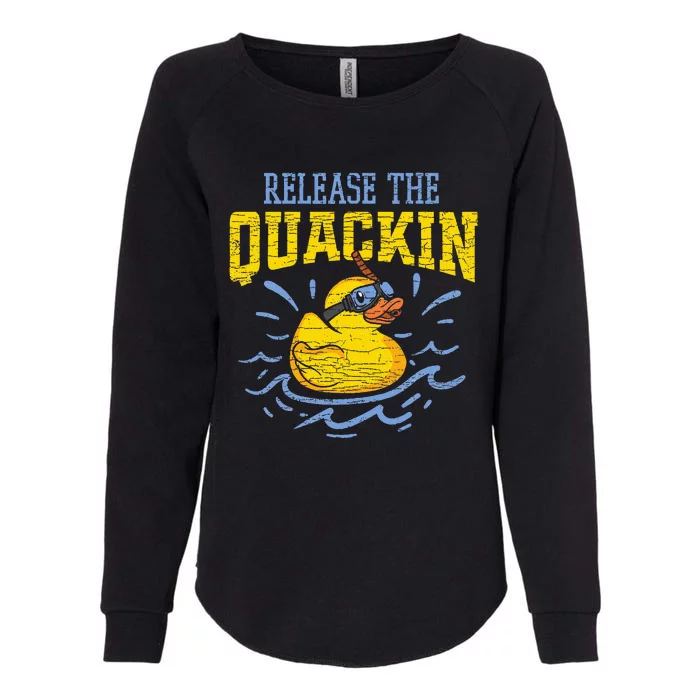 Release The Quackin Rubber Duck Womens California Wash Sweatshirt