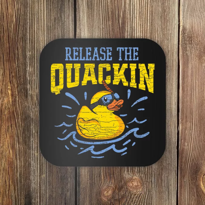 Release The Quackin Rubber Duck Coaster