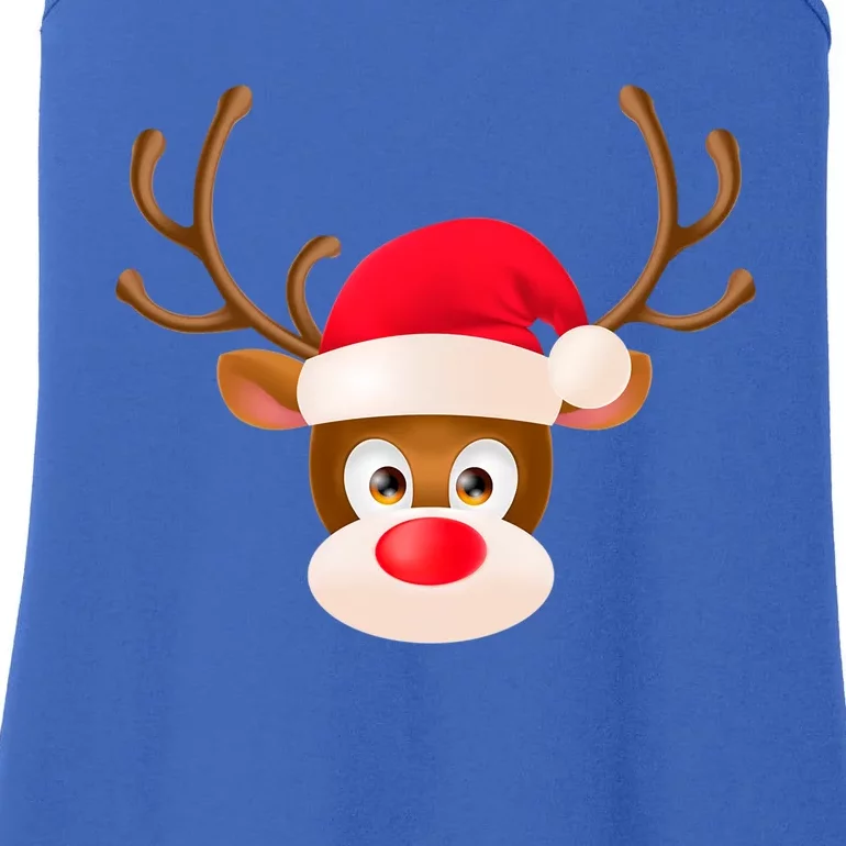 Rudolph The Red Nose Reindeer Christmas Pajama Great Gift Ladies Essential Tank