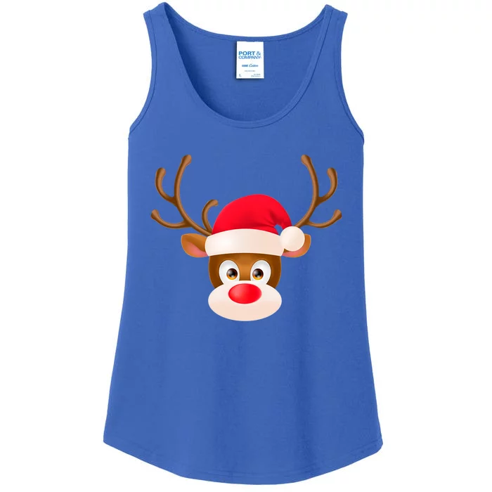 Rudolph The Red Nose Reindeer Christmas Pajama Great Gift Ladies Essential Tank