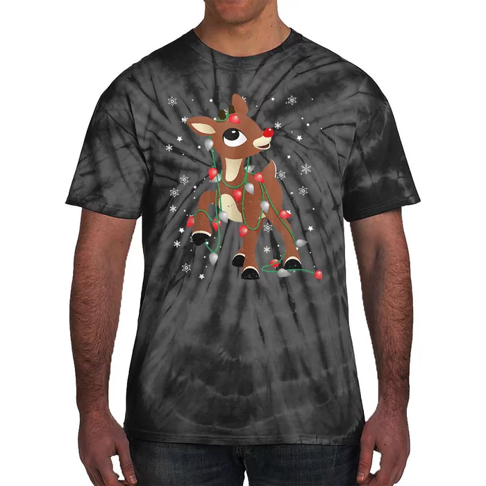 Rudolph The Red Nose Reindeer For and Christmas Fan Tie-Dye T-Shirt