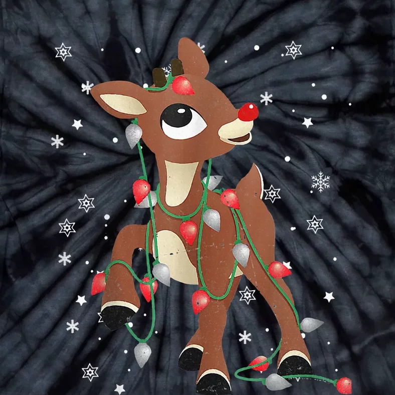 Rudolph The Red Nose Reindeer For and Christmas Fan Tie-Dye T-Shirt