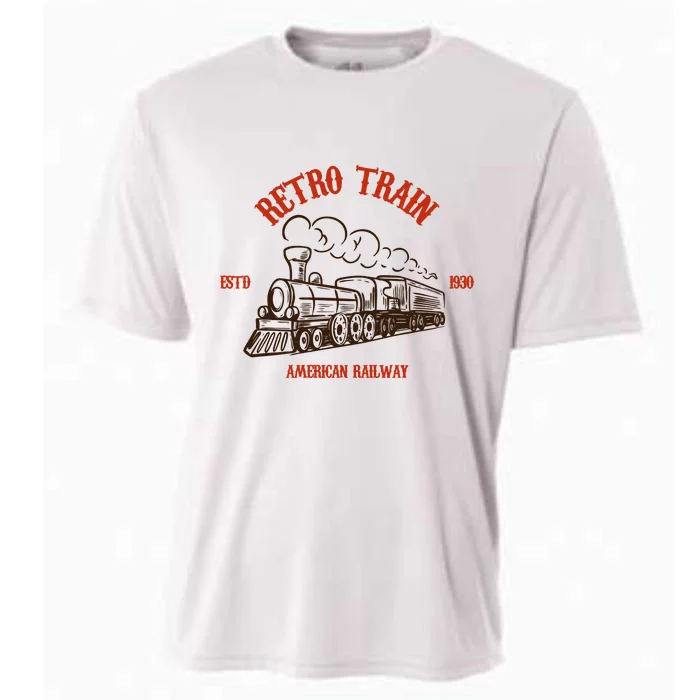 Retro Trains Cooling Performance Crew T-Shirt