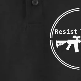 Resist Tyranny Rifle Libertarian Conservative Pro Gun 2A USA Dry Zone Grid Performance Polo