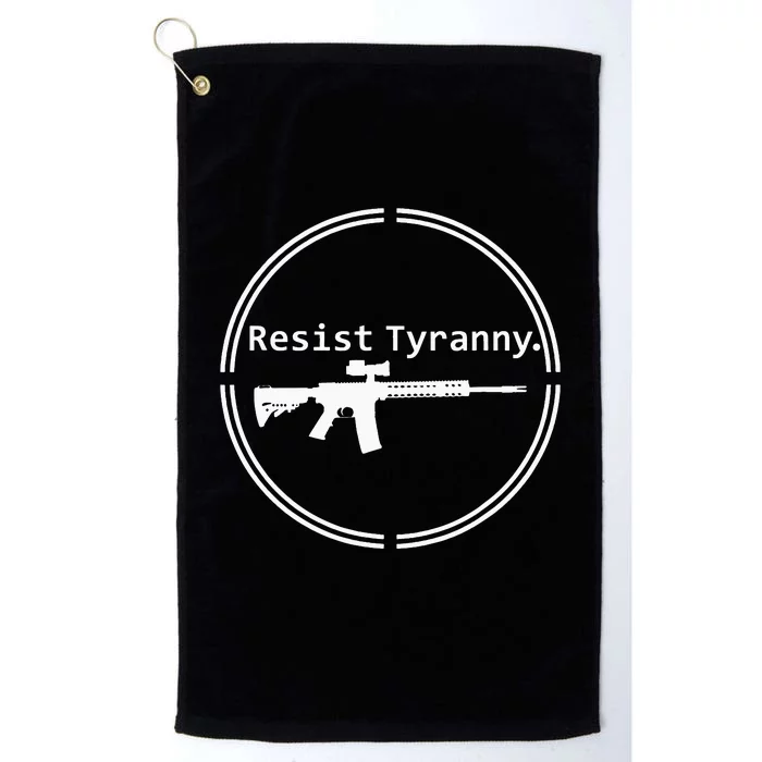 Resist Tyranny Rifle Libertarian Conservative Pro Gun 2A USA Platinum Collection Golf Towel