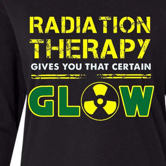 Radiation Therapy Radiation Therapist Funny Cancer Fighter Womens Cotton Relaxed Long Sleeve T-Shirt