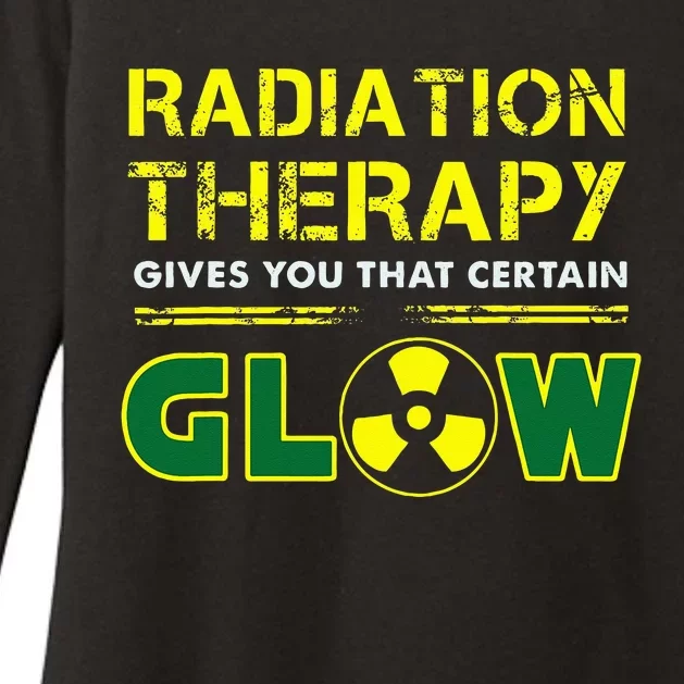 Radiation Therapy Radiation Therapist Funny Cancer Fighter Womens CVC Long Sleeve Shirt