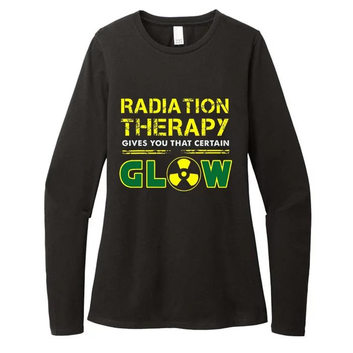 Radiation Therapy Radiation Therapist Funny Cancer Fighter Womens CVC Long Sleeve Shirt