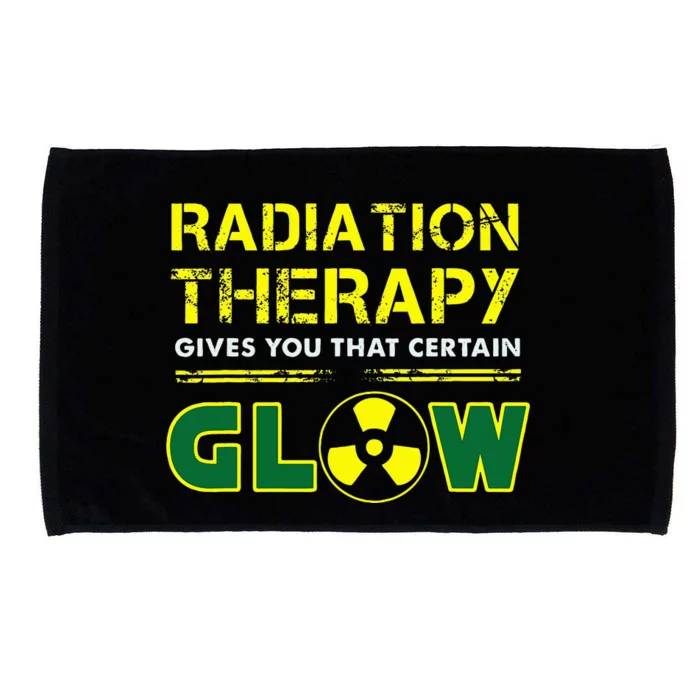 Radiation Therapy Radiation Therapist Funny Cancer Fighter Microfiber Hand Towel