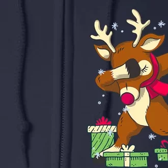 Rudolph The Red Nose Reindeer For Dab Dance Christmas Full Zip Hoodie