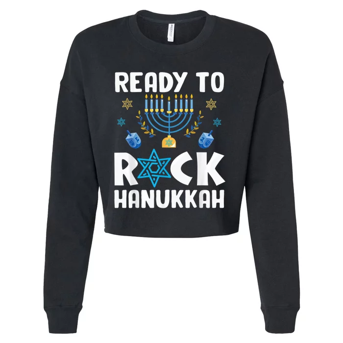 Ready To Rock Hanukkah Pajamas Chanukah Cropped Pullover Crew