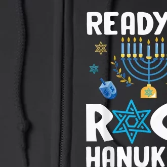 Ready To Rock Hanukkah Pajamas Chanukah Full Zip Hoodie