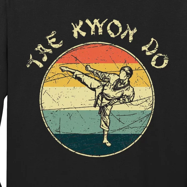 Retro Taekwondo Tall Long Sleeve T-Shirt