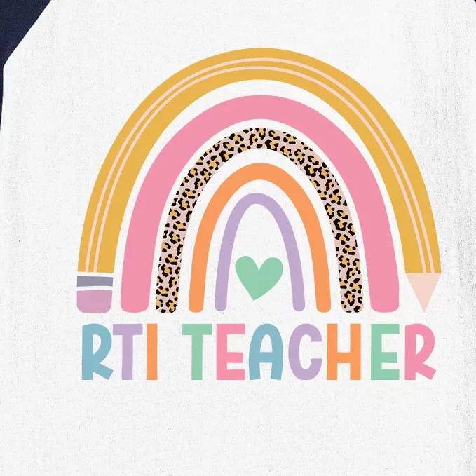 Rti Teacher Rainbow Back To School Baseball Sleeve Shirt