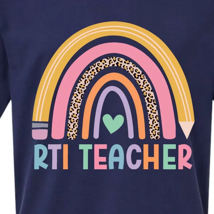 Rti Teacher Rainbow Back To School Sueded Cloud Jersey T-Shirt