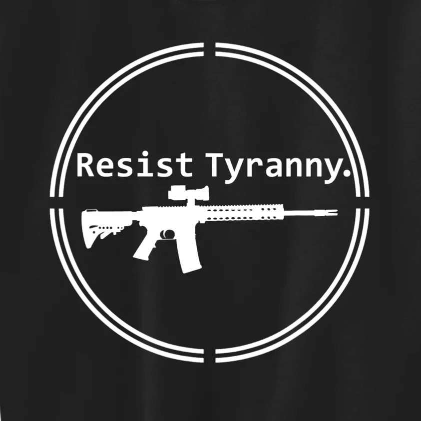 Resist Tyranny Rifle Libertarian Conservative Pro Gun 2A USA Kids Sweatshirt