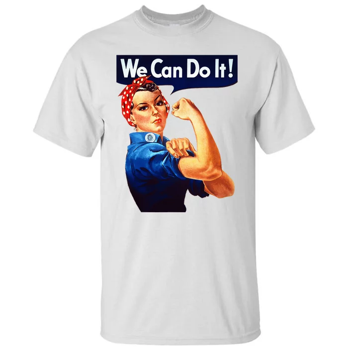 Rosie The Riveter Poster We Can Do It Feminist Retro Tall T-Shirt