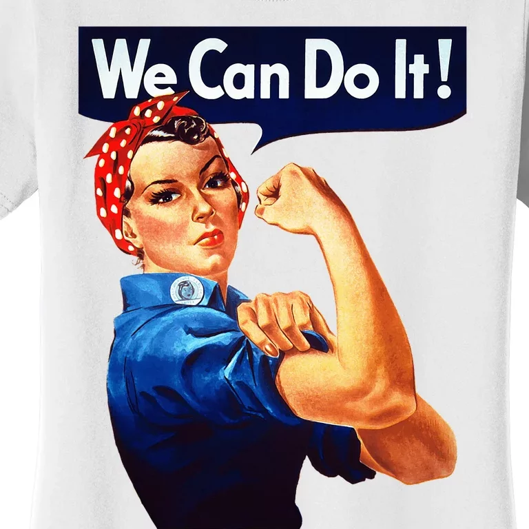 Rosie The Riveter Poster We Can Do It Feminist Retro Women's T-Shirt