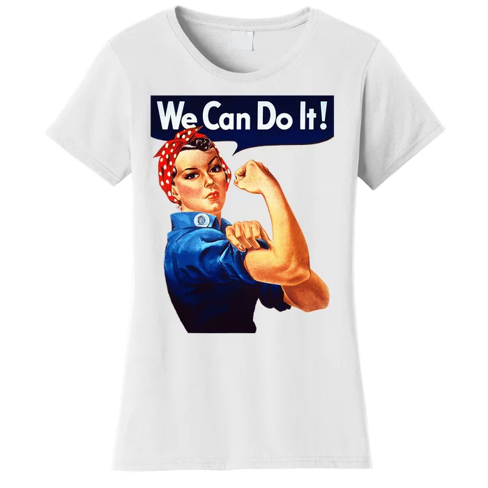 Rosie The Riveter Poster We Can Do It Feminist Retro Women's T-Shirt