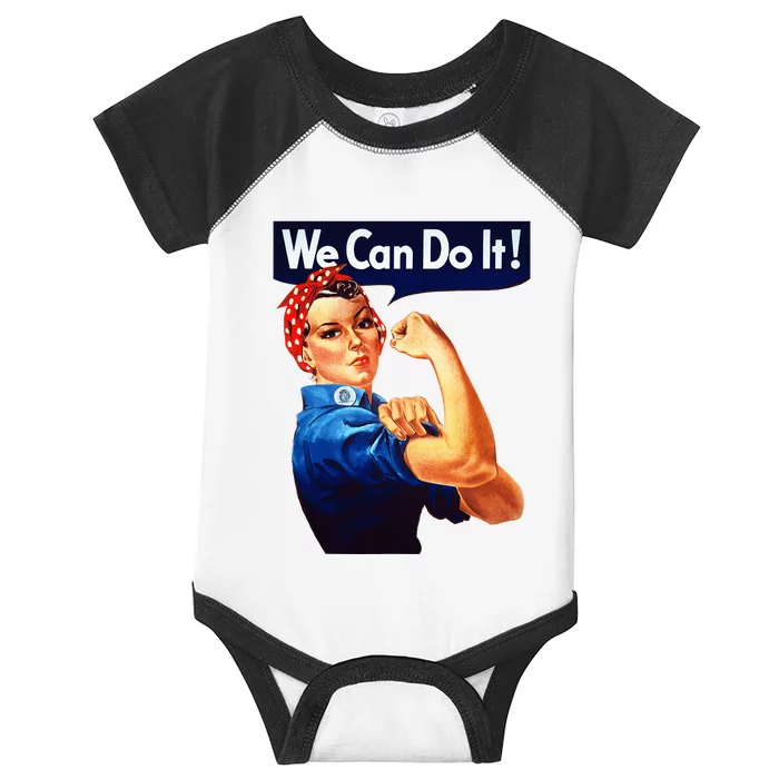 Rosie The Riveter Poster We Can Do It Feminist Retro Infant Baby Jersey Bodysuit