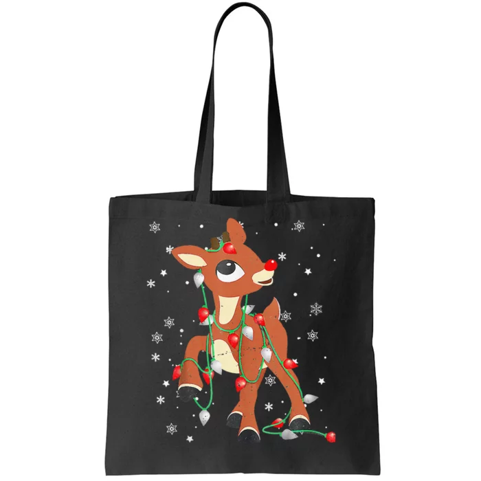 Rudolph The Red Nose Reindeer For And Christmas Fan Tote Bag