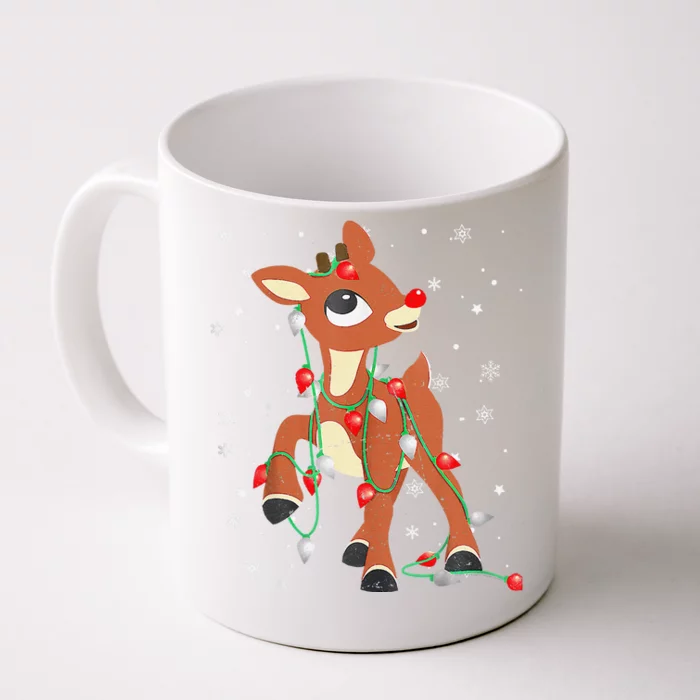 Rudolph The Red Nose Reindeer For And Christmas Fan Front & Back Coffee Mug