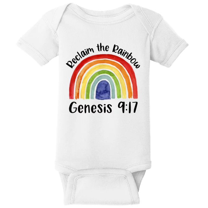 Reclaim The Rainbow Jesus Lover Christian Proverb Tee Baby Bodysuit