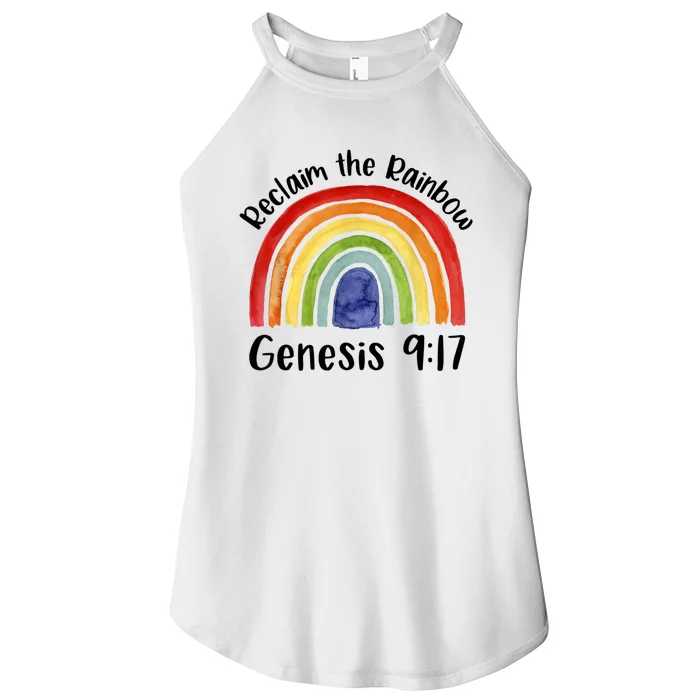 Reclaim The Rainbow Jesus Lover Christian Proverb Tee Women’s Perfect Tri Rocker Tank