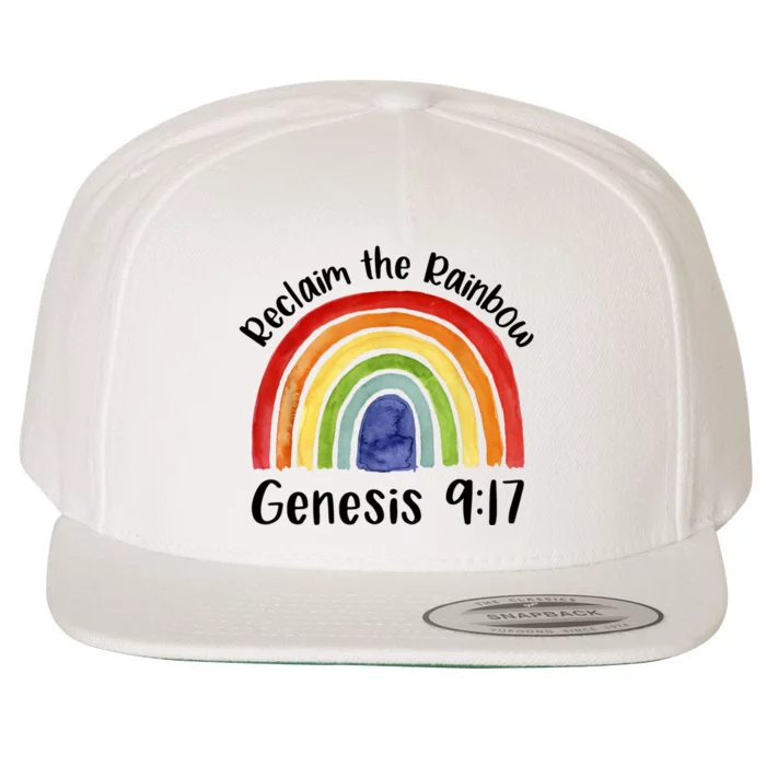 Reclaim The Rainbow Jesus Lover Christian Proverb Tee Wool Snapback Cap