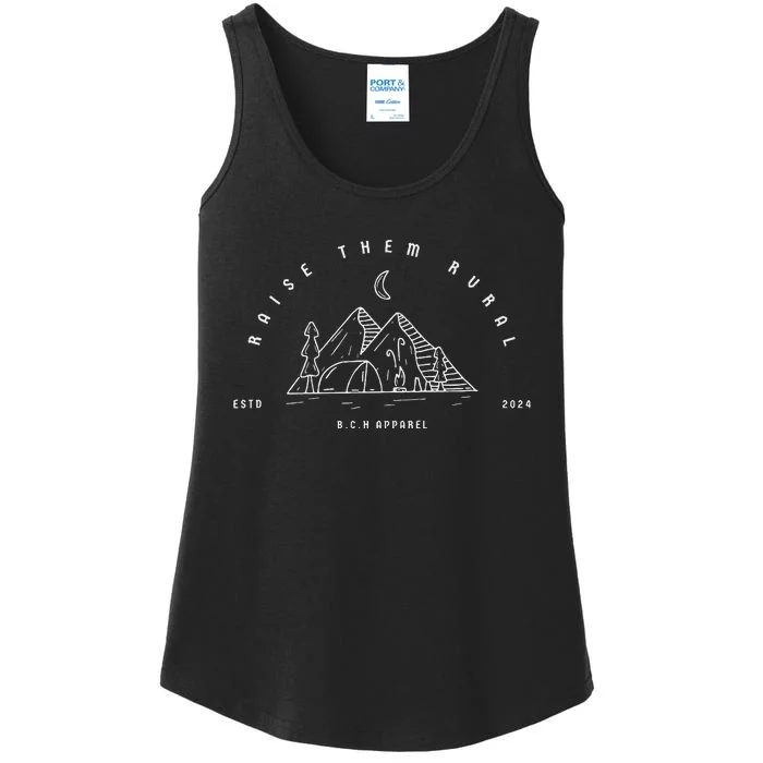 Raise Them Rural Outdoorsy Life Ladies Essential Tank