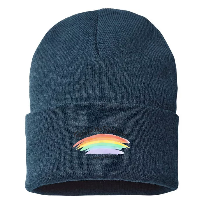 Reclaim The Rainbow 9.13 17 Bible Verse Christian Sustainable Knit Beanie