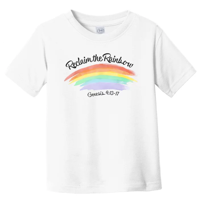 Reclaim The Rainbow 9.13 17 Bible Verse Christian Toddler T-Shirt