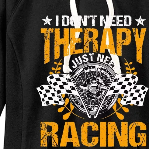 Racing Therapy Racer Race Track Racetrack Racers Raceday Women's Fleece Hoodie