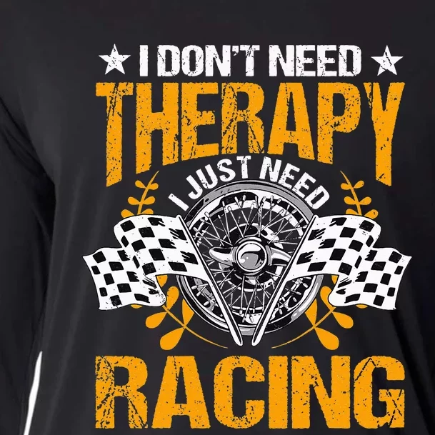 Racing Therapy Racer Race Track Racetrack Racers Raceday Cooling Performance Long Sleeve Crew