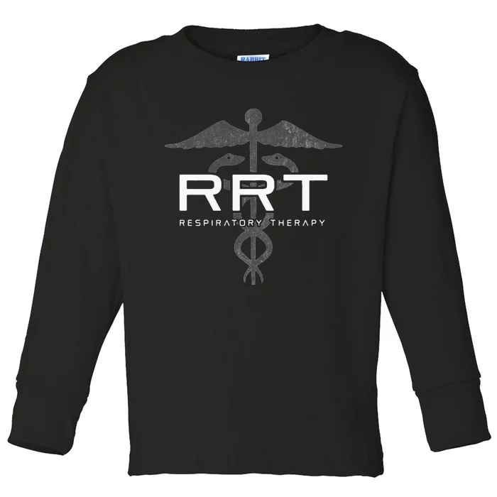 Respiratory Therapy RRT Front Back Respiratory Care Toddler Long Sleeve Shirt