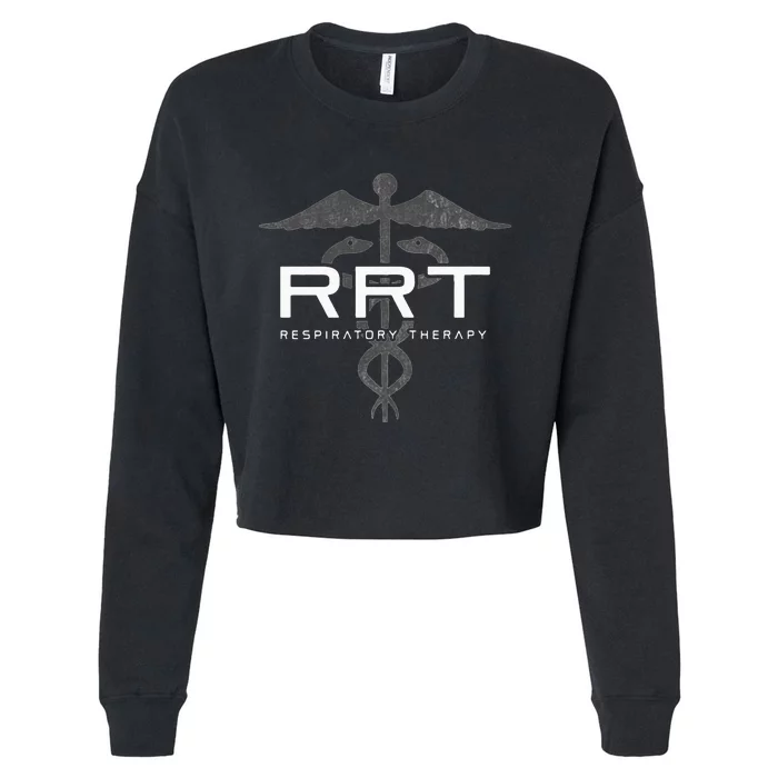 Respiratory Therapy RRT Front Back Respiratory Care Cropped Pullover Crew