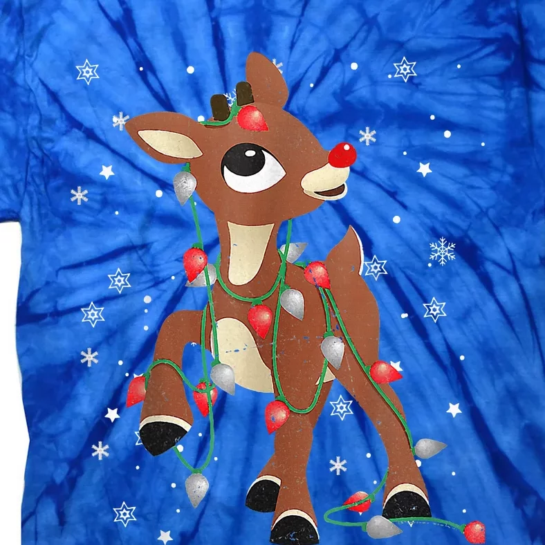 Rudolph The Red Nose Reindeer For and Christmas Fan Tie-Dye T-Shirt