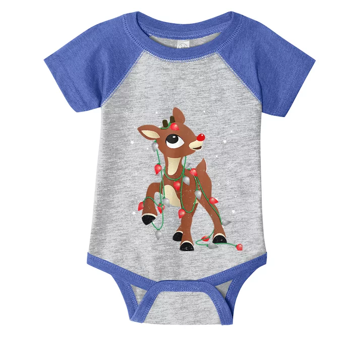 Rudolph The Red Nose Reindeer For and Christmas Fan Infant Baby Jersey Bodysuit