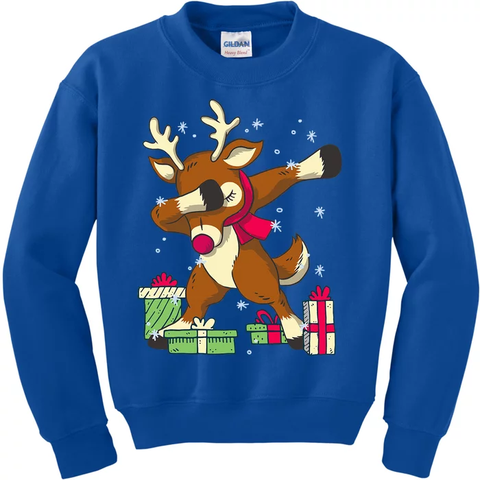 Rudolph The Red Nose Reindeer For Dab Dance Christmas Kids Sweatshirt