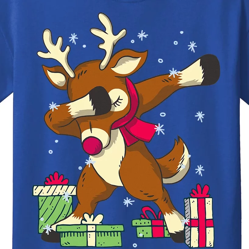 Rudolph The Red Nose Reindeer For Dab Dance Christmas Kids T-Shirt