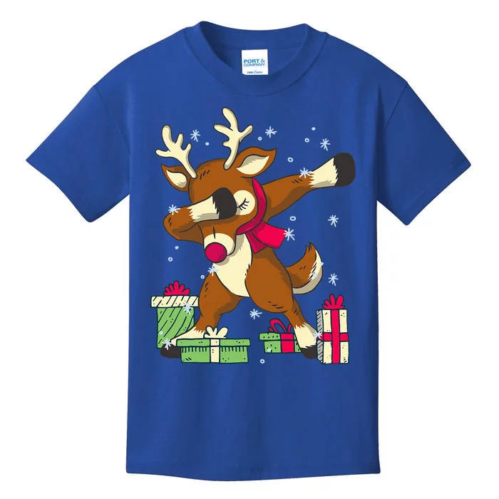 Rudolph The Red Nose Reindeer For Dab Dance Christmas Kids T-Shirt