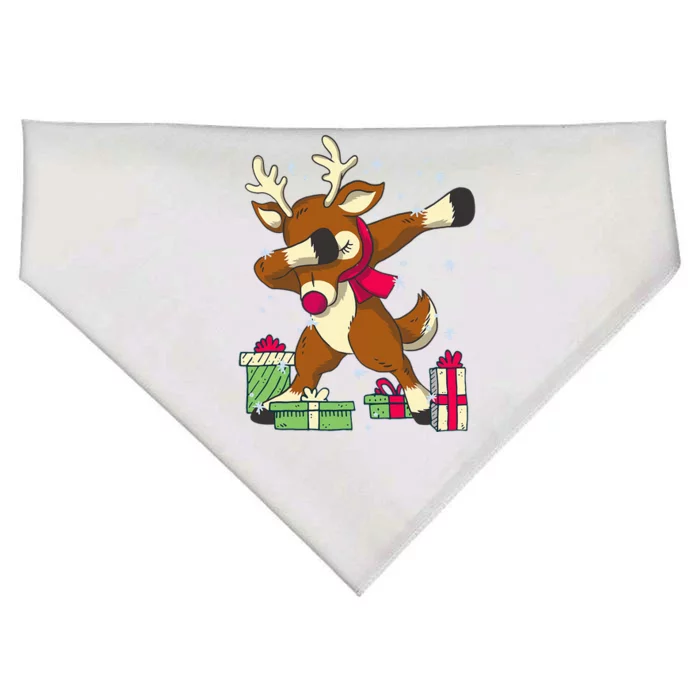 Rudolph The Red Nose Reindeer For Dab Dance Christmas USA-Made Doggie Bandana