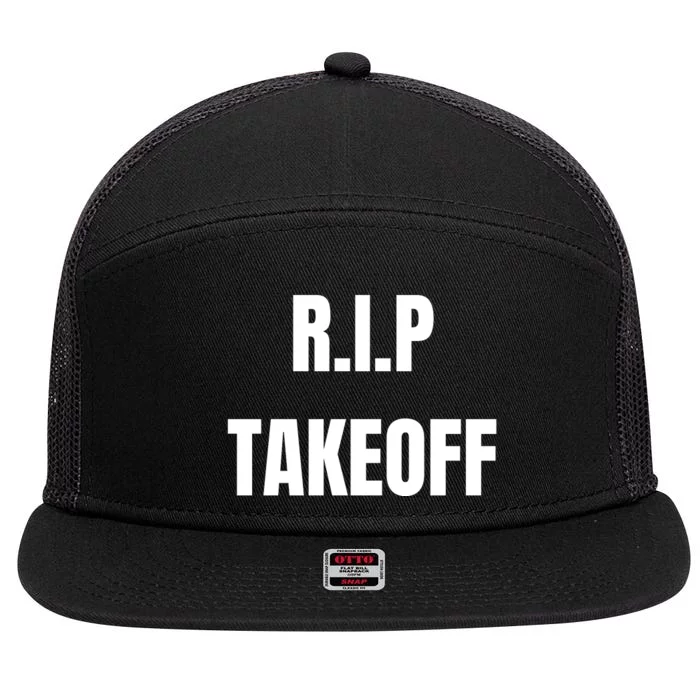 RIP Takeoff 7 Panel Mesh Trucker Snapback Hat